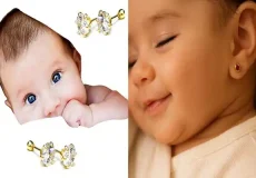 مدل گوشواره نوزادی + زیباترین مدل گوشواره نوزادی مناسب استایل شما