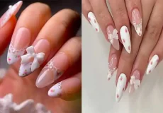 مدل ناخن پاپیونی ترند + شیک ترین مدل ناخن پاپیونی ترند امسال