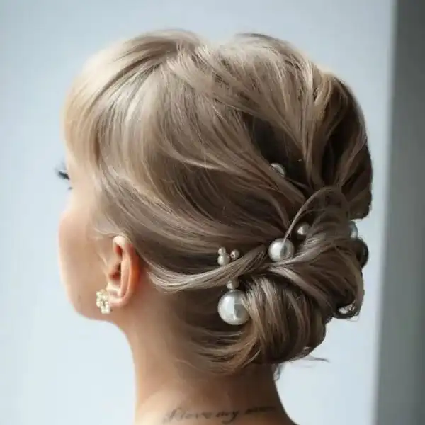 مدل شینیون موی کوتاه + زیباترین مدل شینیون موی کوتاه برای استایل خاص