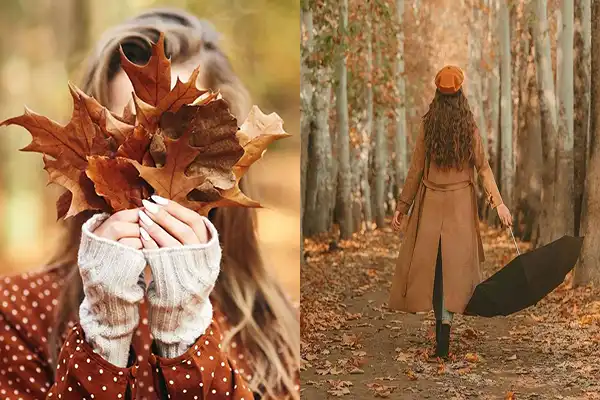 مدل عکس پاییزی + ژست ومدلهای خلاقانه و خاص برای عکاسی پاییزی به یادماندنی