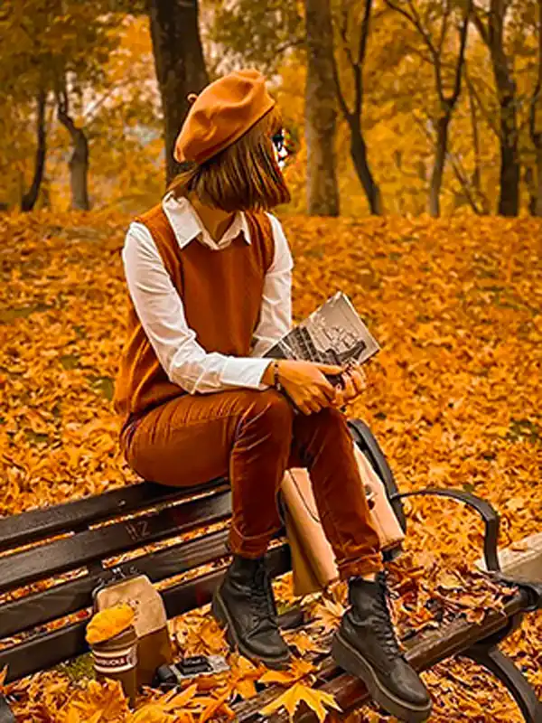 مدل عکس پاییزی دخترانه + ایده های مرموز و جذاب ژست عکس پاییزی دخترانه