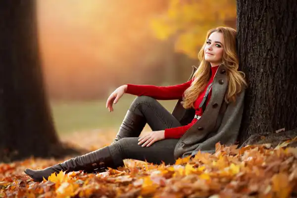 مدل عکس پاییزی دخترانه + ایده های مرموز و جذاب ژست عکس پاییزی دخترانه