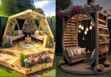 مدل آلاچیق ساده و شیک + فضای صمیمانه و دلنشین با مدل آلاچیق ساده و شیک