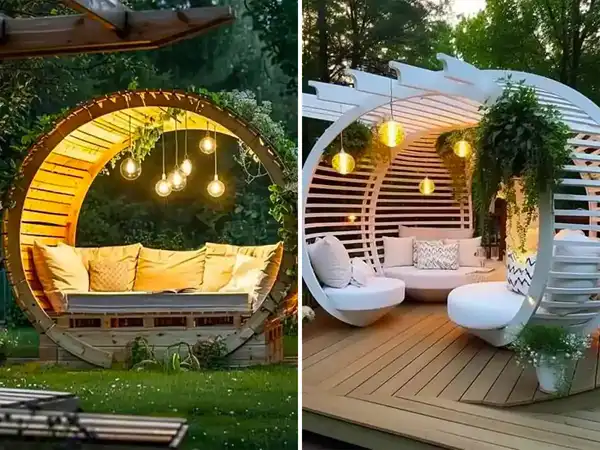 مدل آلاچیق ساده و شیک + فضای صمیمانه و دلنشین با مدل آلاچیق ساده و شیک