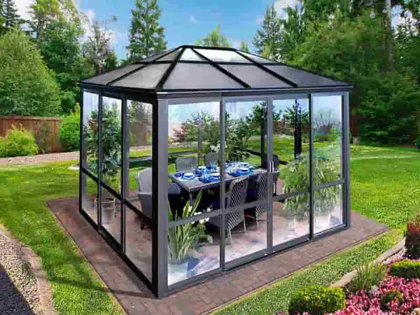 مدل آلاچیق شیشه ای + مدل آلاچیق شیشه ای و ایجاد روف گاردن خاص و یونیک