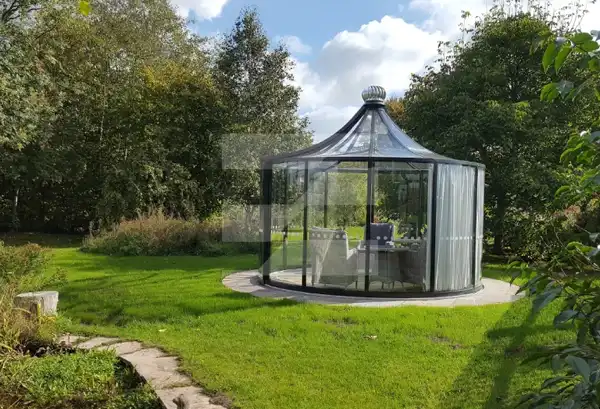 مدل آلاچیق شیشه ای + مدل آلاچیق شیشه ای و ایجاد روف گاردن خاص و یونیک