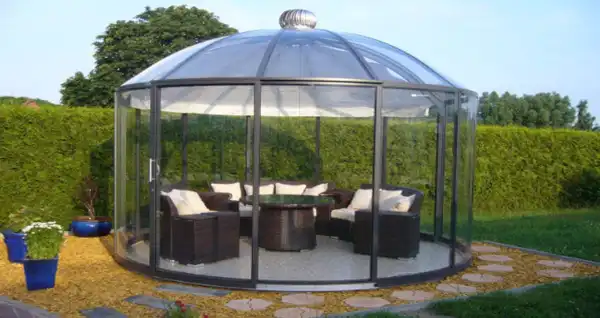 مدل آلاچیق شیشه ای + مدل آلاچیق شیشه ای و ایجاد روف گاردن خاص و یونیک