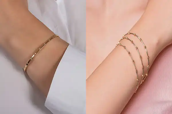 مدل النگو باریک + جز جداییناپذیر زیورآلات طلا در بین خانمها مدل النگو باریک شیک