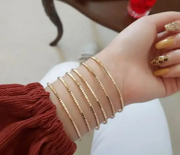 مدل النگو باریک + جز جداییناپذیر زیورآلات طلا در بین خانمها مدل النگو باریک شیک