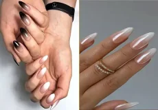 مدل ناخن امبره سفید + مدلهای ترند و لاکچری ناخن آمبره سفید
