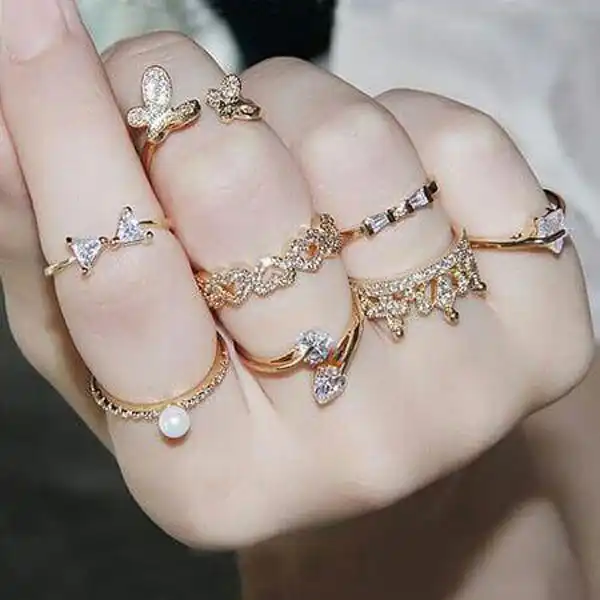 مدل انگشتر بدل دخترانه + مدل انگشتر بدل دخترانه در رنگ‌ و طرح متنوع و خاص