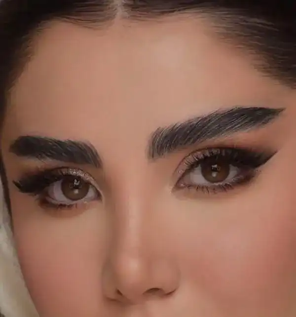 مدل آرایش ابرو + چهره ای شاداب و زیبا با مدل آرایش ابرو جذاب