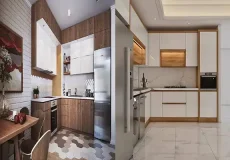 مدل آشپزخانه ال کوچک + آشپزخانه روشن و نورگیر لوکس با مدل ال کوچک