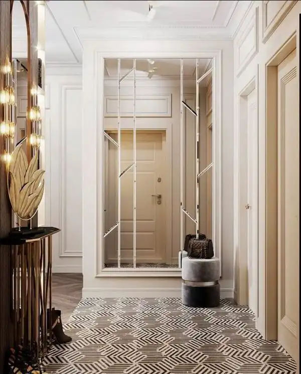 مدل آینه برای راهرو + ورودی منزل منحصربفرد و چشمگیر با مدل آینه جذاب راهرو