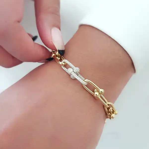 مدل دستبند تیفانی طلا + مدل جدبد و ترند دستبند تیفانی طلا نمادی از عشق و ارزش