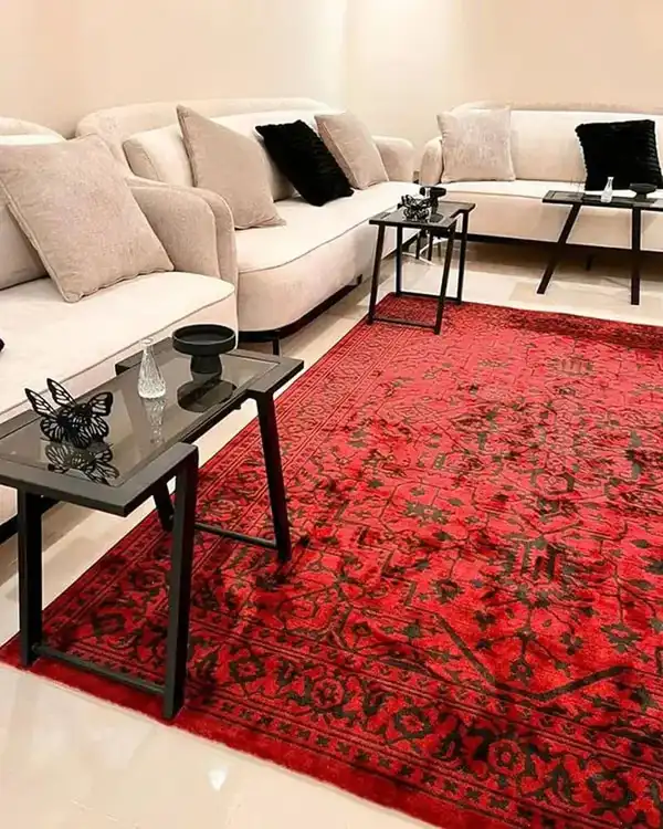 مدل دکوراسیون با فرش قرمز + جذاب ترین مدل دکوراسیون با فرش قرمز که حس زندگی و خوبی به شما می دهد