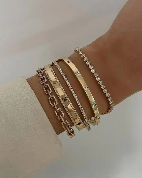 مدل دستبند طلای قفلی + جذابیتی بینظیر از ظرافت در مدل دستبند طلای قفلی شیک