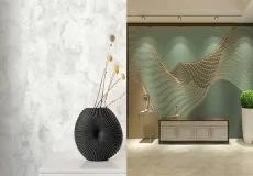 مدل کاغذ دیواری برای پذیرایی + مدل کاغذ دیواری با طرح‌های مینیمال برای پذیرایی