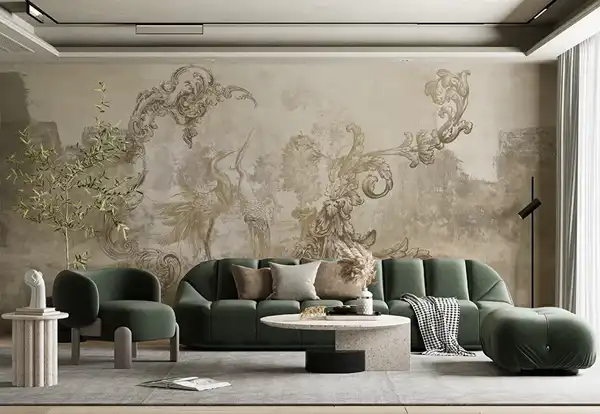 مدل کاغذ دیواری برای پذیرایی + مدل کاغذ دیواری با طرحهای مینیمال برای پذیرایی