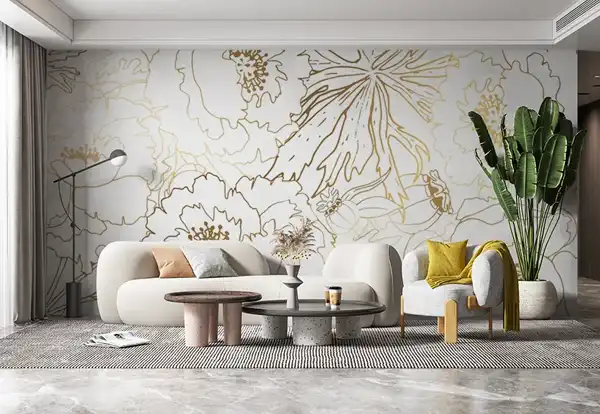 مدل کاغذ دیواری برای پذیرایی + مدل کاغذ دیواری با طرحهای مینیمال برای پذیرایی