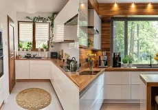 مدل کابینت برای آشپزخانه پنجره دار + مدل کابینت برای آشپزخانه پنجره دار لوکس و خاص