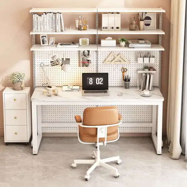 مدل کتابخانه با میز تحریر + جلوه کاربردی فضای اتاق با مدل کتابخانه با میز تحریر