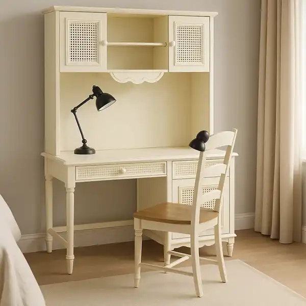 مدل کتابخانه با میز تحریر + جلوه کاربردی فضای اتاق با مدل کتابخانه با میز تحریر