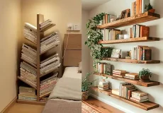 مدل کتابخانه برای اتاق خواب + تحول بینظیر در اتاق با مدل کتابخانه برای اتاق خواب