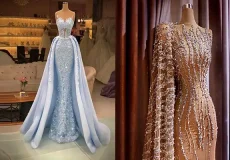 مدل لباس مجلسی برای عروسی + مدل لباس مجلسی کارهای مزونی لوکس برای عروسی