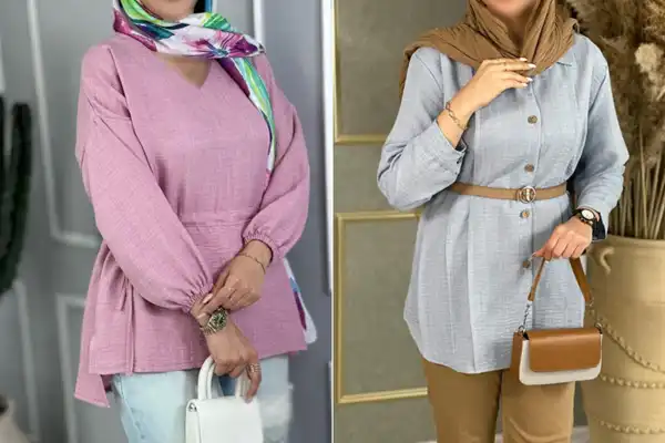  مدل مانتو با پارچه شانتون + مدلهای جدید و شیک مانتو با پارچه جذاب شانتون