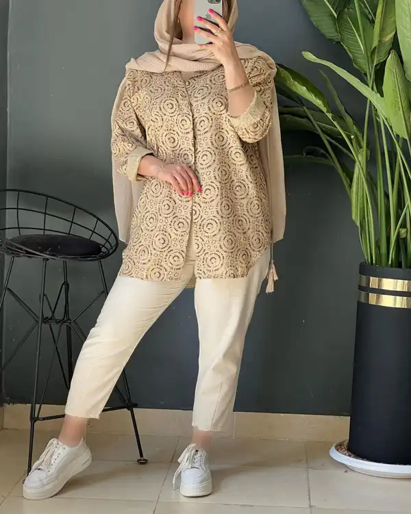  مدل مانتو با پارچه شانتون + مدلهای جدید و شیک مانتو با پارچه جذاب شانتون