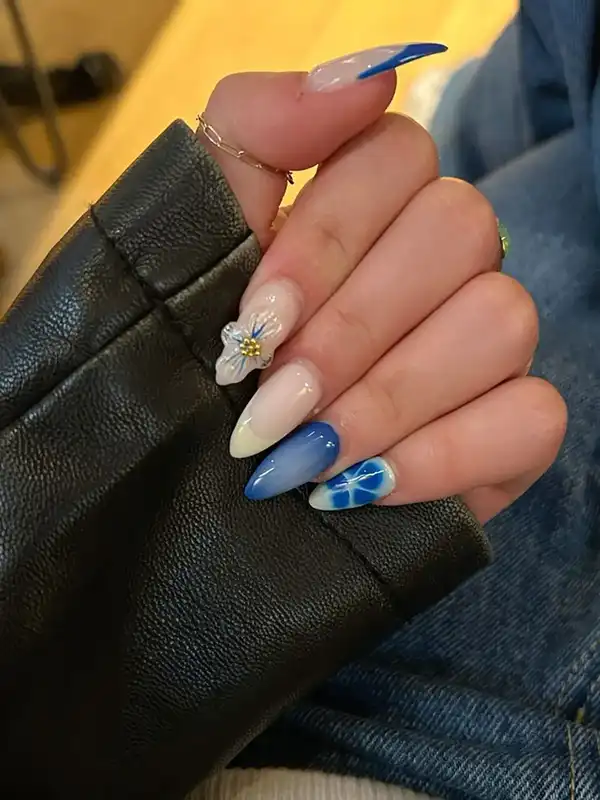 مدل ناخن ابی + مدل ناخن ابی ترند محبوب دخترانه با ظرافت و جذابیت بینظیر