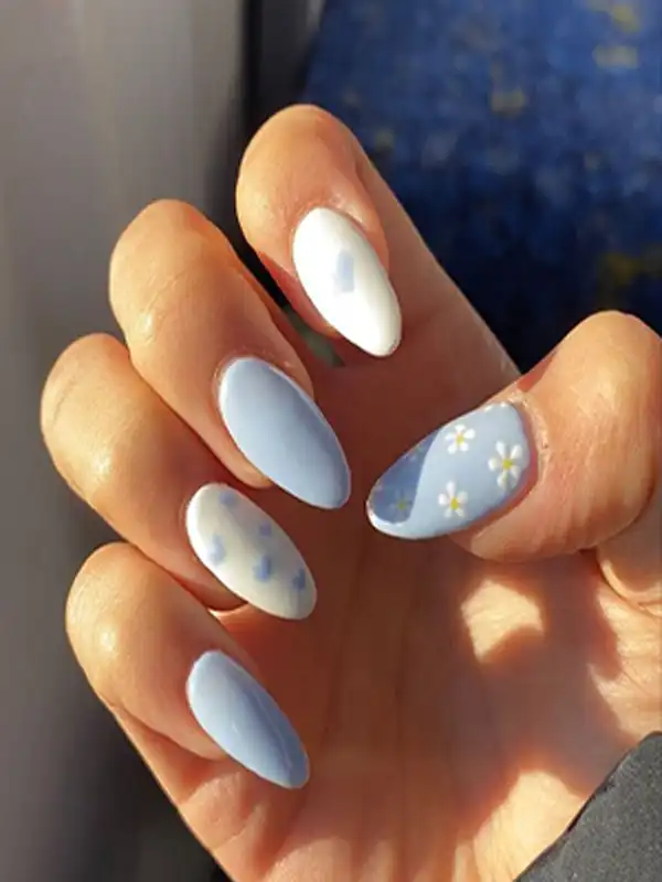 مدل ناخن ابی + مدل ناخن ابی ترند محبوب دخترانه با ظرافت و جذابیت بینظیر