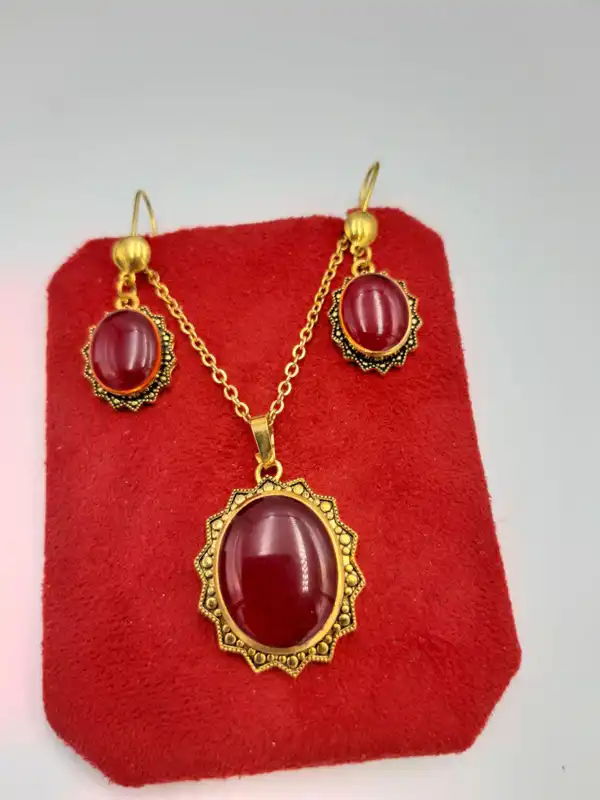 مدل نیم ست با سنگ عقیق + مدل نیم ست با سنگ عقیق بسیار زینتی و خاص