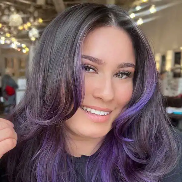 مدل رنگ مو آمبره + چهره شاداب تر با مدل رنگ مو آمبره با طیف رنگی گسترده 