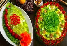 مدل سالاد کاهو + تزیین سالاد کاهو و خیار مجلسی با مدلهای جدید و شیک