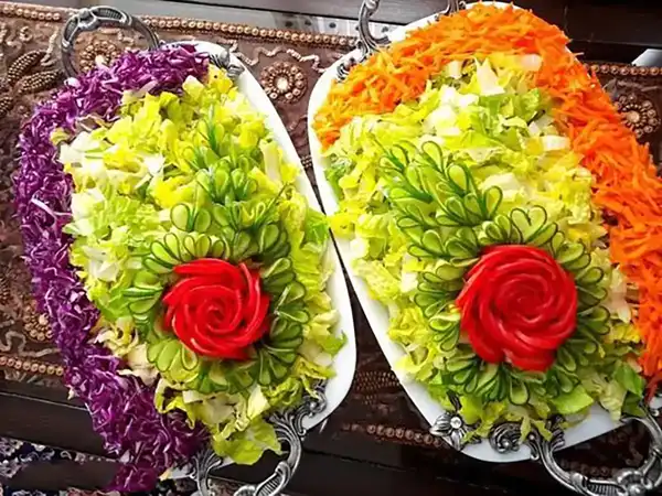 مدل سالاد کاهو + تزیین سالاد کاهو و خیار مجلسی با مدلهای جدید و شیک
