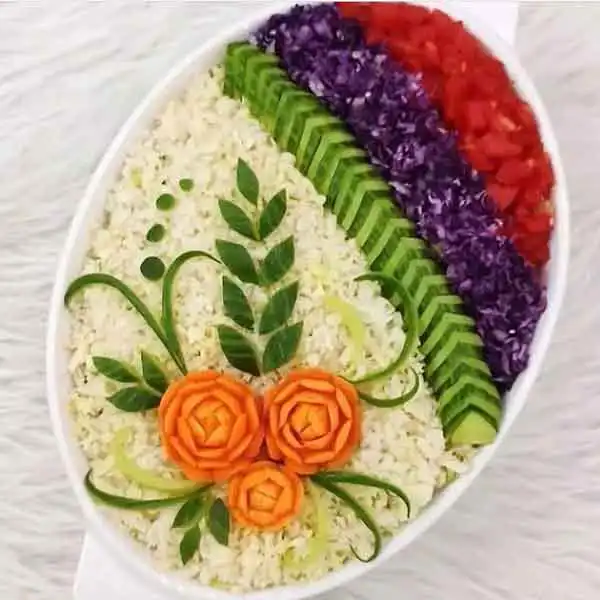 مدل سالاد کاهو + تزیین سالاد کاهو و خیار مجلسی با مدلهای جدید و شیک