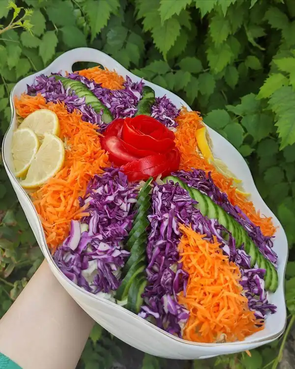 مدل سالاد کاهو + تزیین سالاد کاهو و خیار مجلسی با مدلهای جدید و شیک