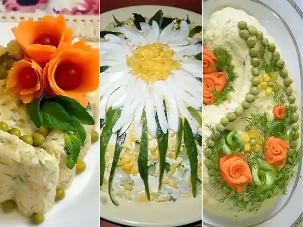 مدل سالاد الویه ساده + جدیدترین تزیینات مدل سالاد الویه ساده برای مهمانی و مجالس 