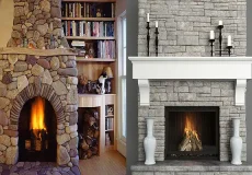 مدل شومینه سنگی + خلق فضایی چشم نواز و جذاب با شومینه های سنگی در نشیمن