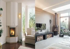 مدل شومینه سه کنج + یک نقطه کانونی در منزل با مدل شومینه سه کنج جدید و لوکس