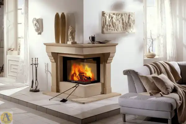 مدل شومینه سه کنج + یک نقطه کانونی در منزل با مدل شومینه سه کنج جدید و لوکس