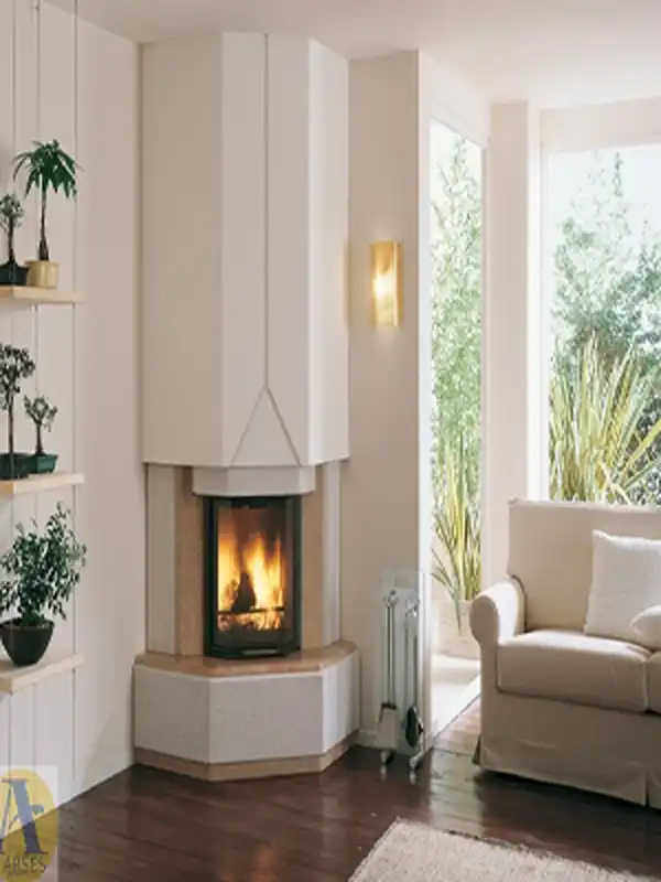 مدل شومینه سه کنج + یک نقطه کانونی در منزل با مدل شومینه سه کنج جدید و لوکس