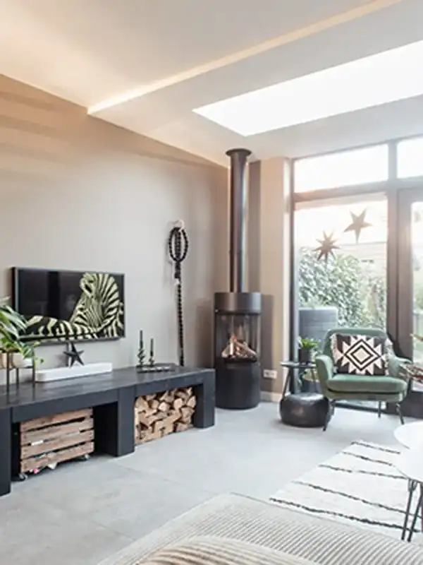 مدل شومینه سه کنج + یک نقطه کانونی در منزل با مدل شومینه سه کنج جدید و لوکس