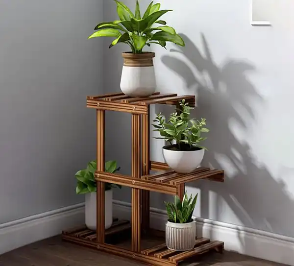 مدل استند گلدان چوبی + مدلهای استند گلدان چوبی ترکیبی محبوب و جذاب با گیاهان