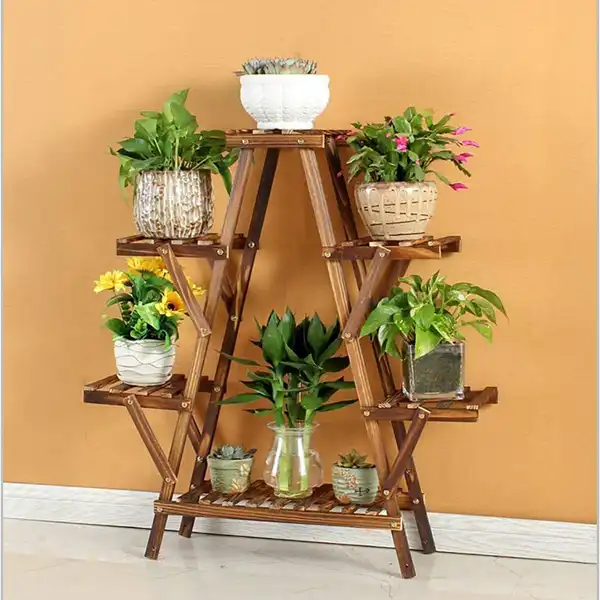 مدل استند گلدان چوبی + مدلهای استند گلدان چوبی ترکیبی محبوب و جذاب با گیاهان