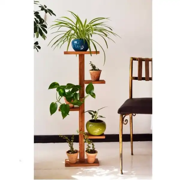 مدل استند گلدان چوبی + مدلهای استند گلدان چوبی ترکیبی محبوب و جذاب با گیاهان