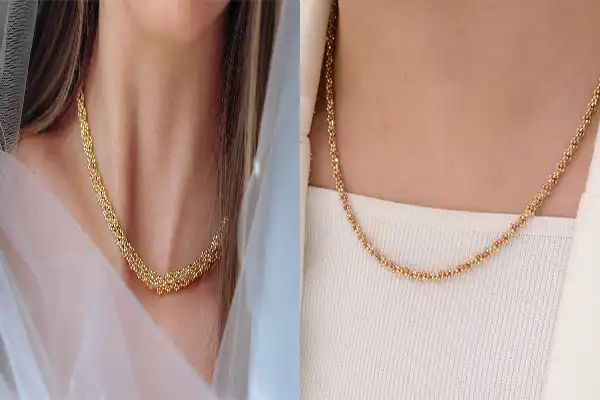 مدل زنجیر طلا ایتالیایی زنانه + مدل زنجیر طلا ایتالیایی زنانه محبوب و کلاسیک