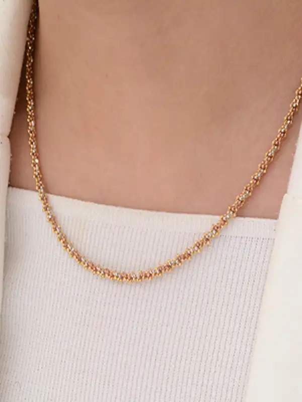 مدل زنجیر طلا ایتالیایی زنانه + مدل زنجیر طلا ایتالیایی زنانه محبوب و کلاسیک